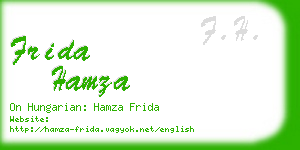 frida hamza business card